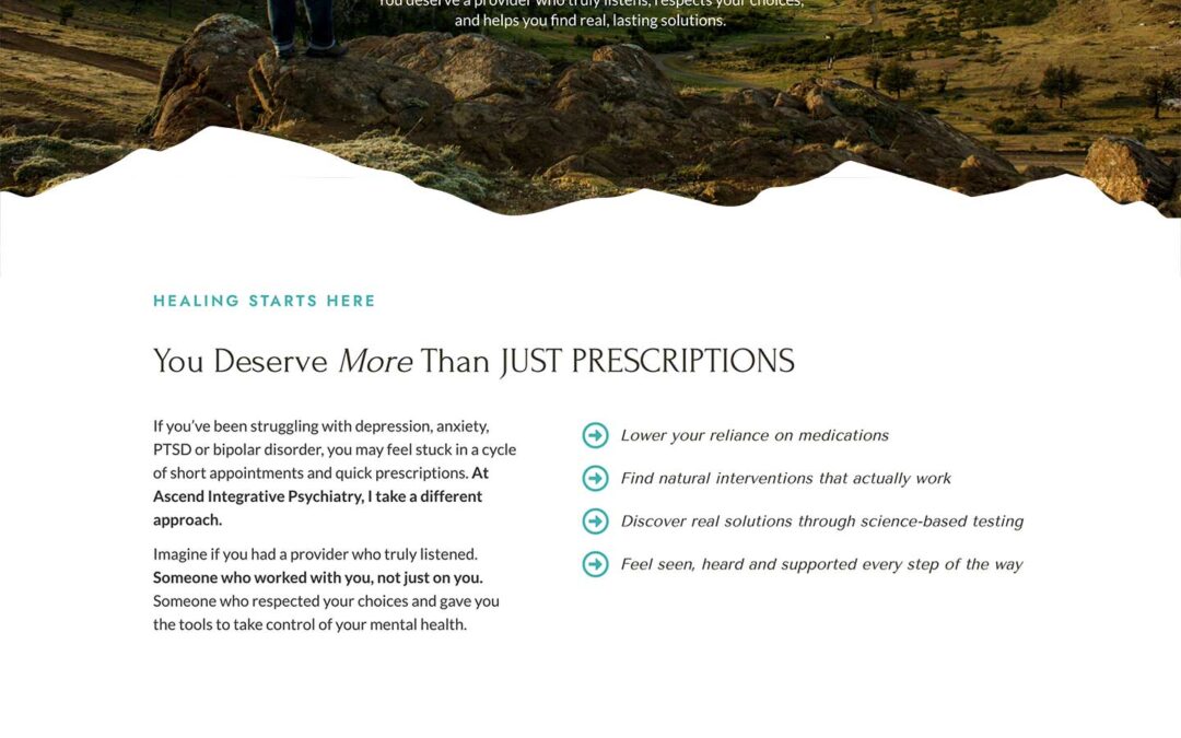 Integrative Psychiatry Website Design